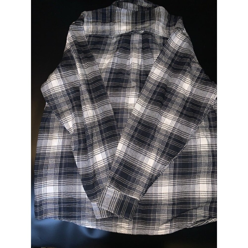Orvis Men’s Plaid Flannel Shirt Gray Size L - Picture 3 of 7